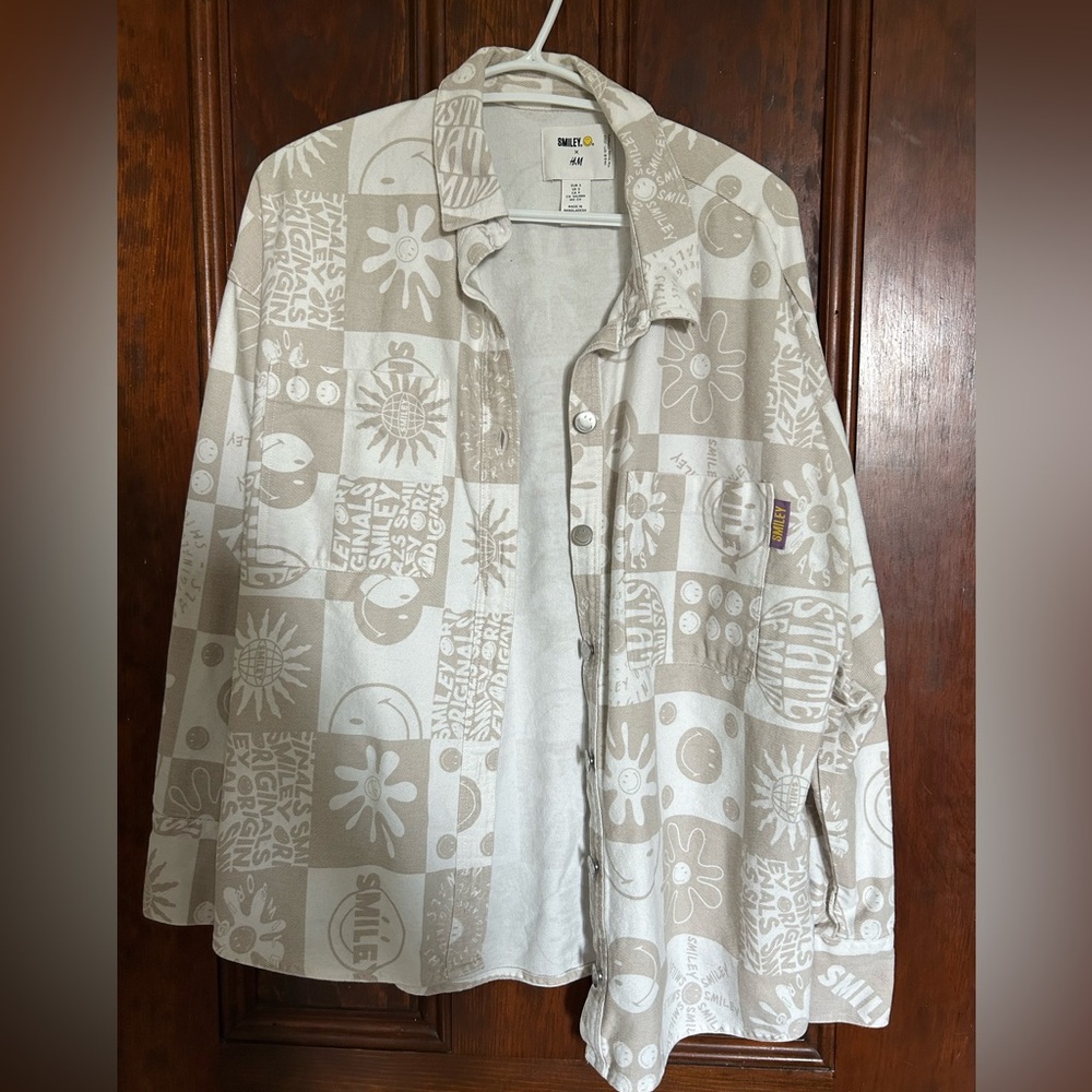 H&M Graphic Button-Up Shirt